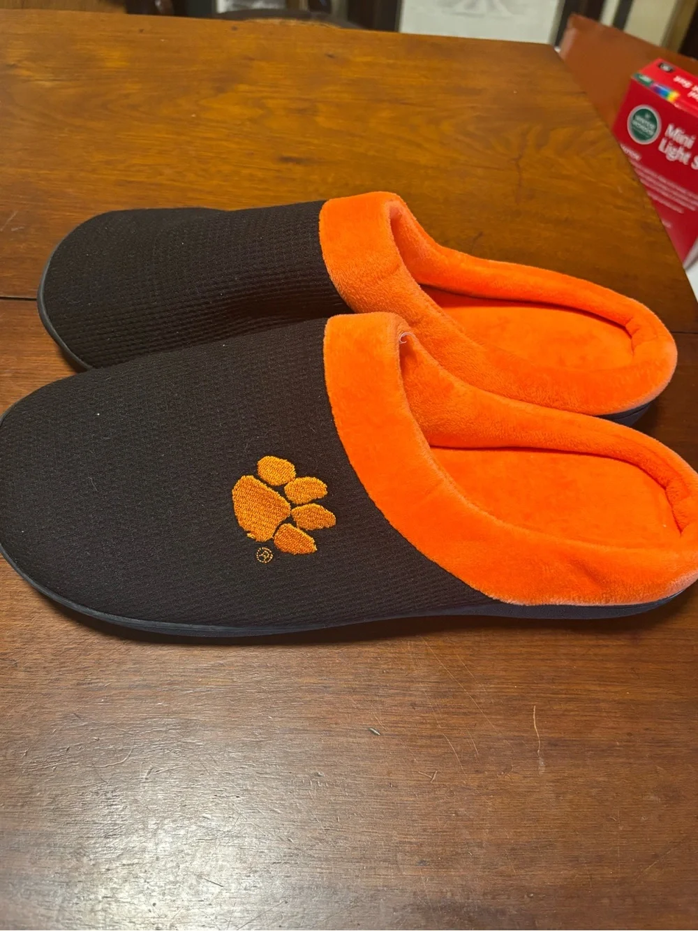 Comfy Feet Clemson Tigers Clog Slippers Black/ Orange Size XXL